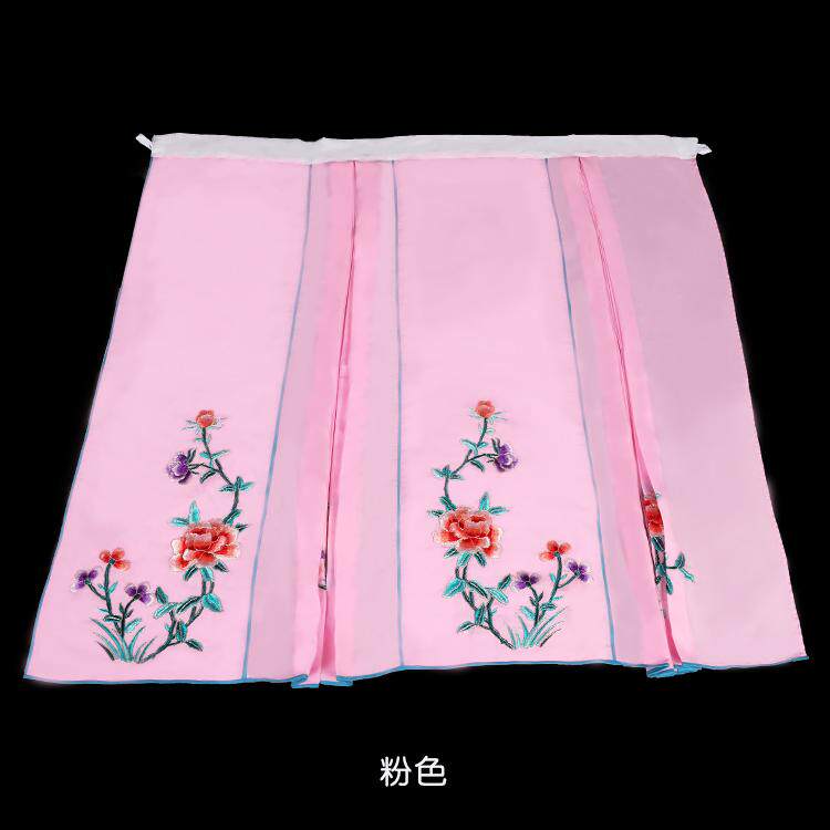 戏曲舞台演出服装 京豫剧绣花裙子花旦小姐百褶腰包 白马面大褶裙