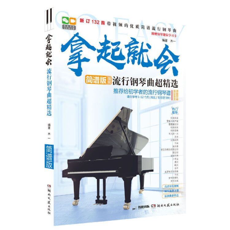 拿起就会(简谱版简化流行钢琴曲超精选适合学琴1-12个月