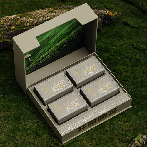 2026新款茶叶包装盒绿茶礼盒龙井茶一斤装礼盒空盒内四罐高档盒子