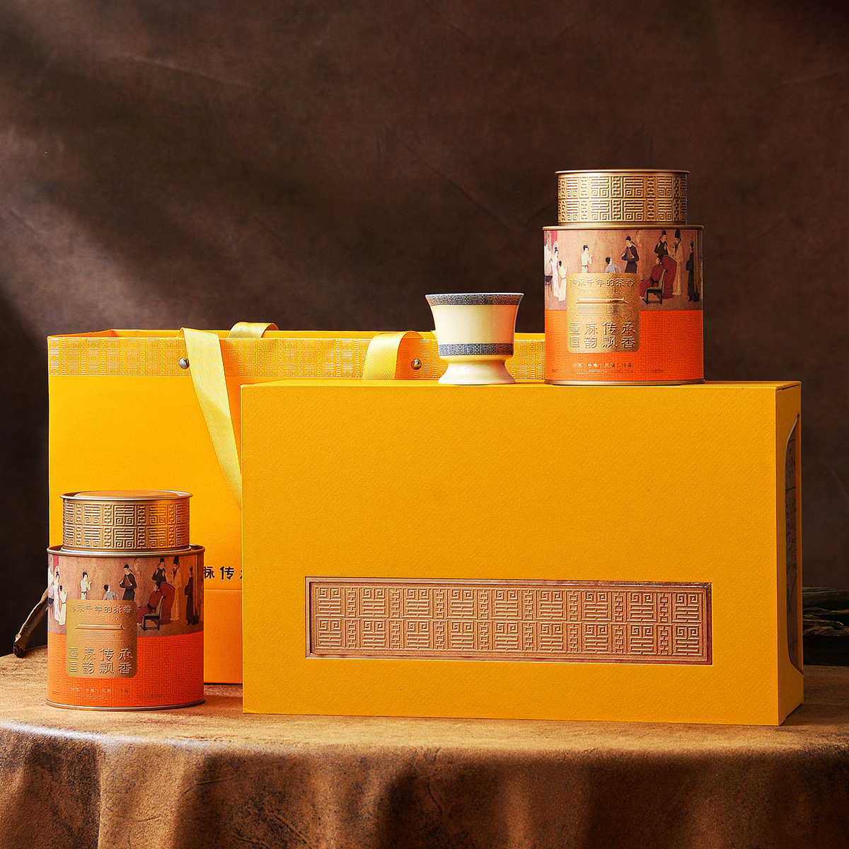 红茶茶叶包装盒空礼盒一斤装高档中国风两圆罐免费UV定制2025新款