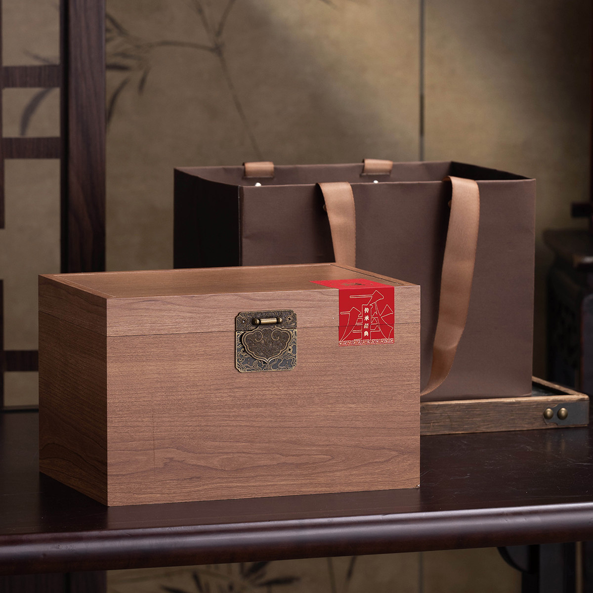 高端实木散装茶叶储存散茶木箱空盒福鼎白茶包装箱子通用版可制定