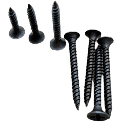 230pcs/盒 黑色十字平头自攻螺丝M3.5*16-50干壁钉纤维钉木螺钉