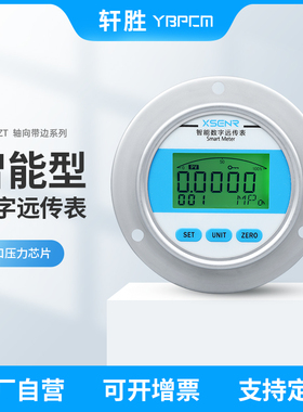 YBS80ZT轴向带边面板式安装4-20mA/RS485精密数字数显远传压力表