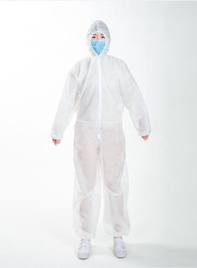 民用防护服一次性无纺布加厚防尘防水服成人灰尘防护服全身隔离衣