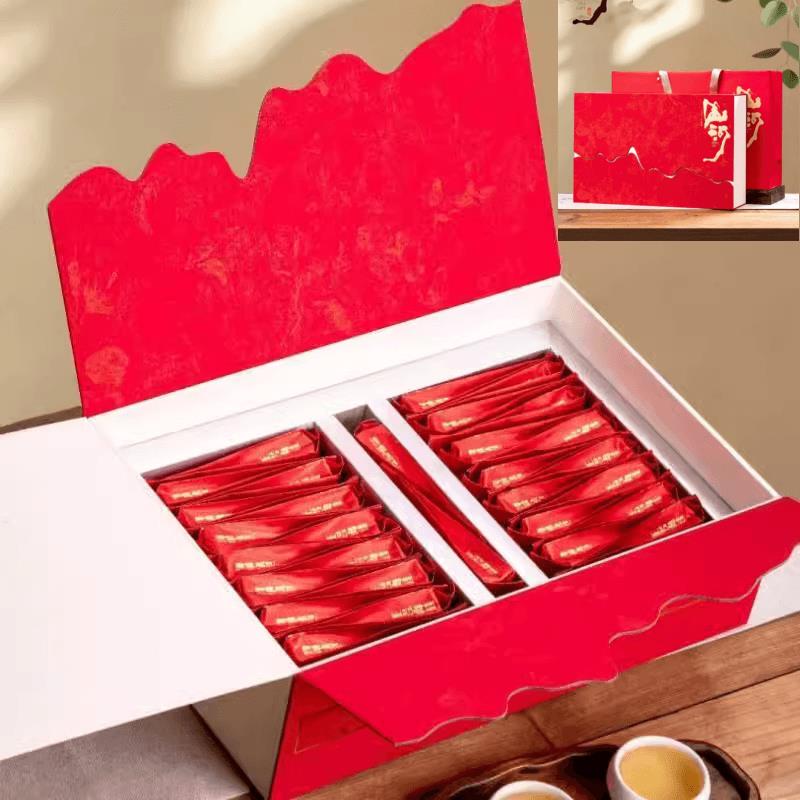 山河茶叶包装礼盒空盒武夷岩茶大红袍红茶通用摆泡半斤装礼盒定制