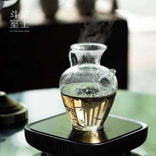 凉水壶花茶壶电煮泡茶执壶 家用玻璃茶壶加厚耐高温煮茶单壶过滤