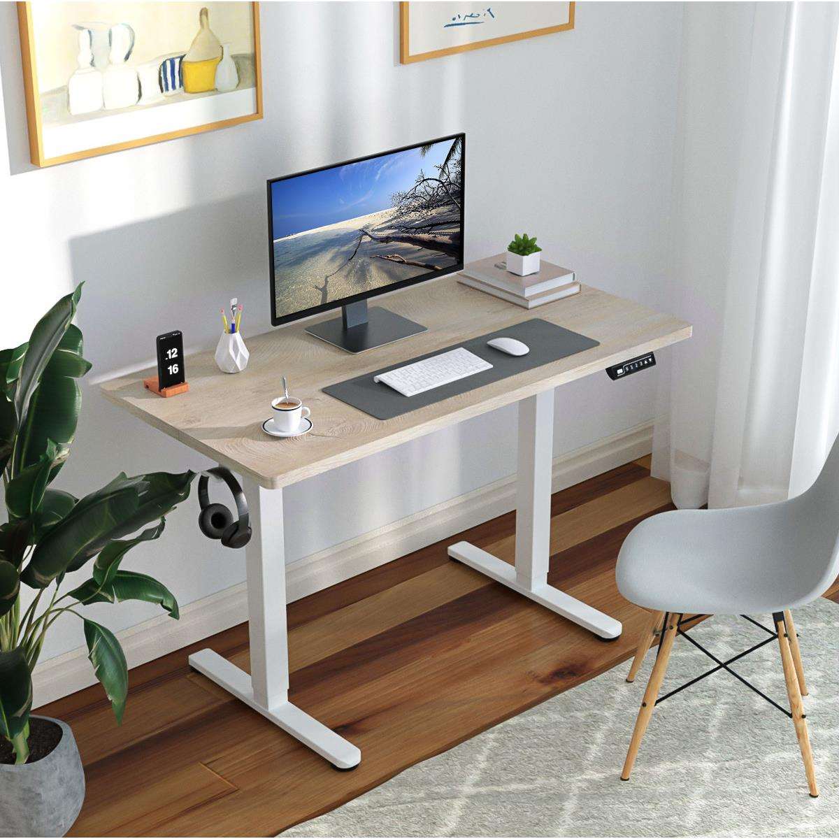 电商电动升降桌电脑办公家用学习书桌现货1P2P