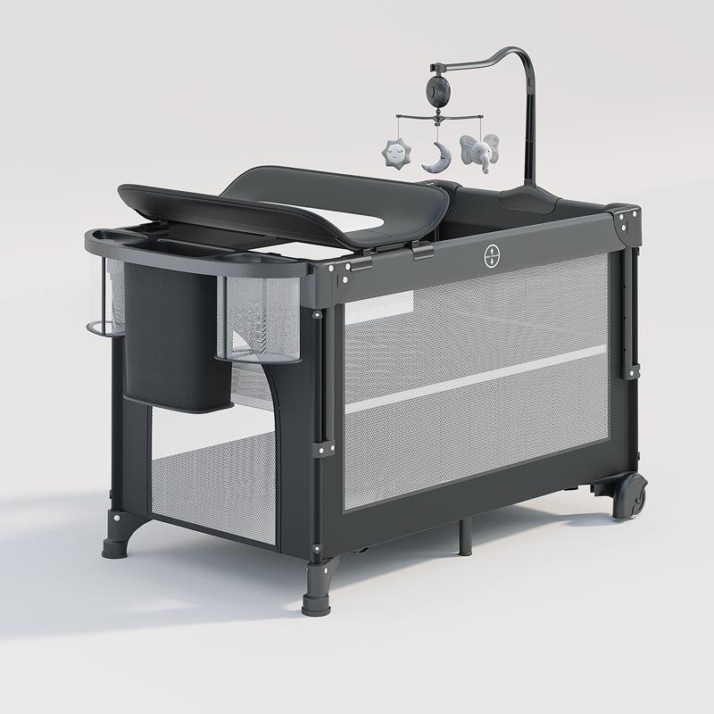 婴儿床多功能儿童床bb床便携式游戏床可折叠新生儿床欧式拼接大床