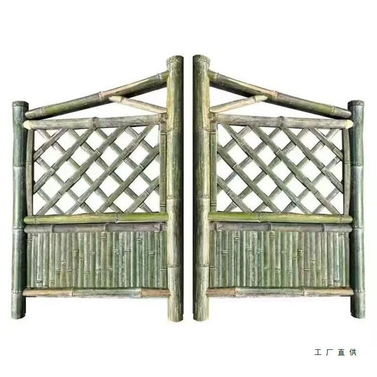 竹门竹篱笆门简易门室外庭院菜园竹门栅栏门隔断屏风日式民宿竹门