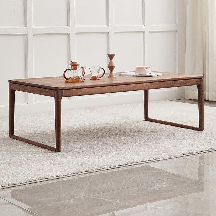 北美黑胡桃木全实木茶几简约小户型茶几桌家用茶桌现代风客厅桌子