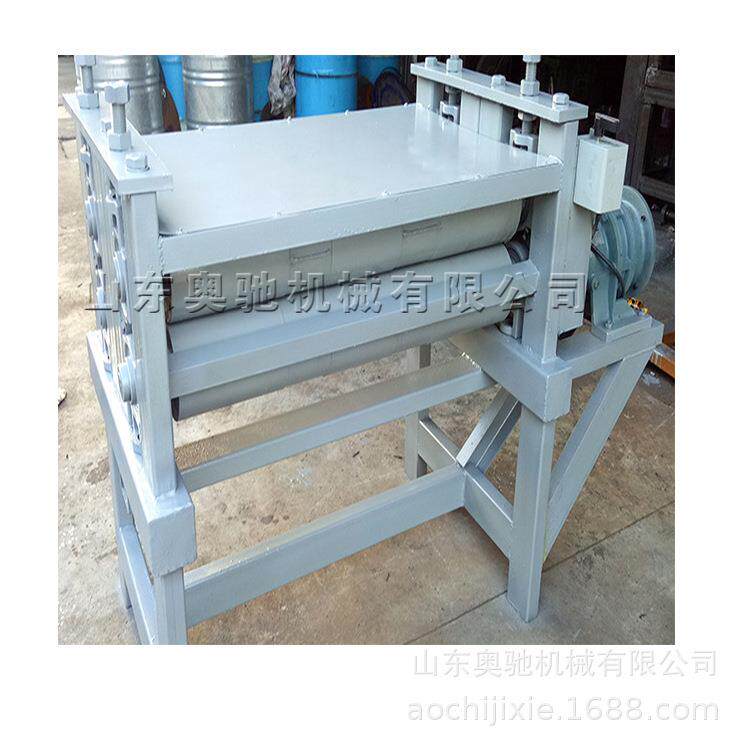 油桶压平机全自动废旧油桶铁皮双辊展平机油桶铁皮再生设备