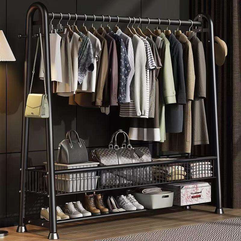 A字型衣帽架可移动晾衣架落地立式室内房间挂衣架子家用卧室收纳