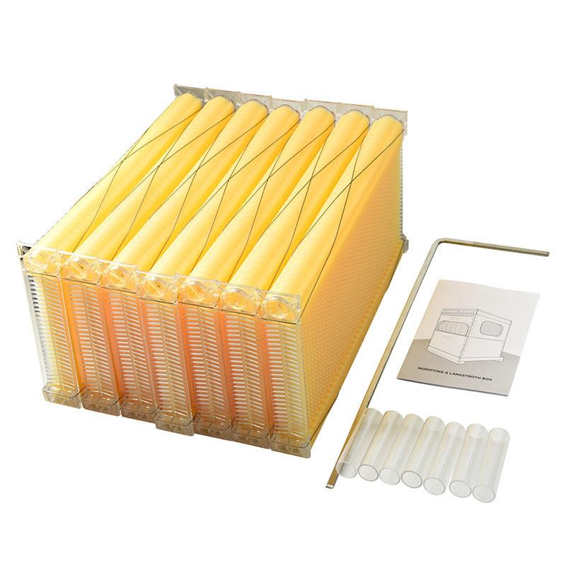 现货出口热销蜂具7PCS自流蜜巢础自流蜜巢脾自流蜜蜂箱