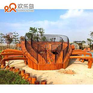 螃蟹造型公园游乐设备规划设计小区儿童滑梯螃蟹造型钻洞攀爬