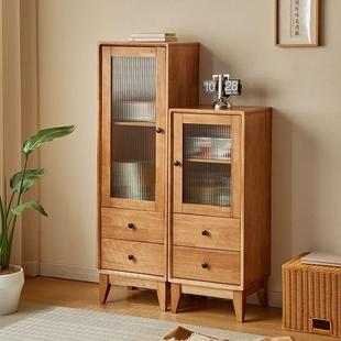 电视柜实木电视柜组合家用客厅侧边柜落地多功能收纳储物柜一体
