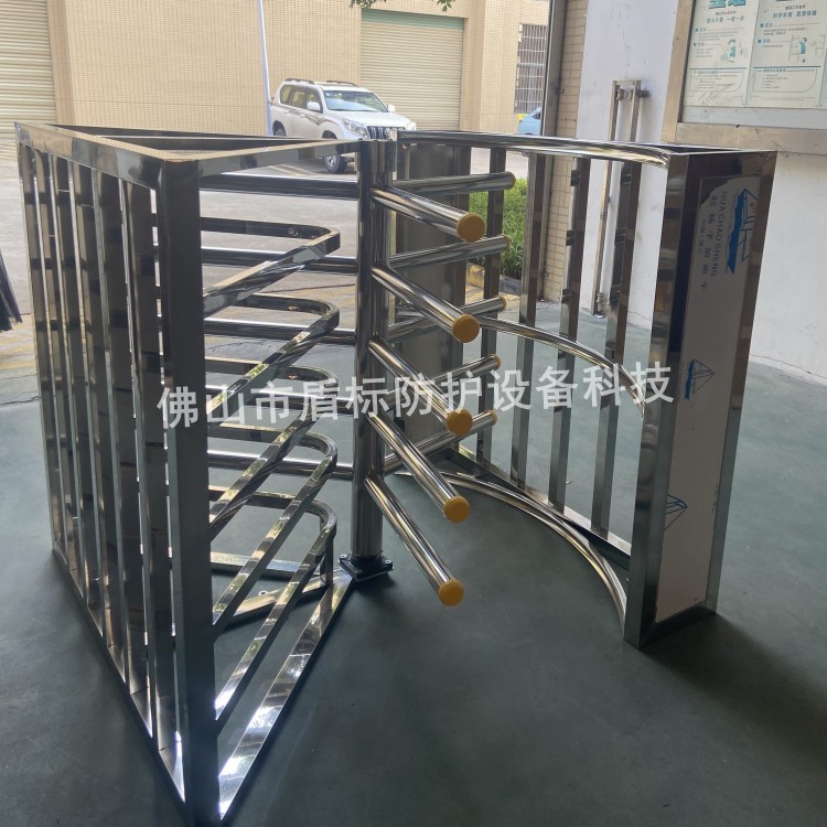 汽车客运站出入口单通道不锈钢栅栏旋转门 不锈钢简易立式三辊闸