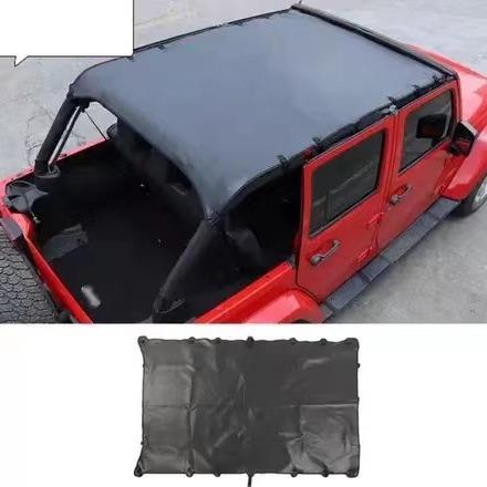 2007-2018年牧马人JKJKU4门黑色软皮遮阳顶全长罩配件