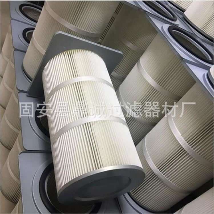 卡盘除尘滤芯粉尘覆膜阻燃烟粉尘工业抛丸除尘器滤芯表面光易清灰