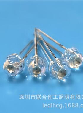 f5高亮草帽白发红光led灯珠620-625nm草帽蓝光绿光黄光灯珠