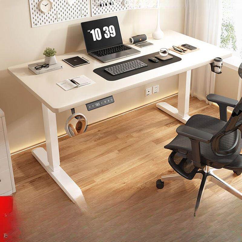 实木电动升降桌智能电脑桌可升降电竞桌子家用学习办公书桌工作台