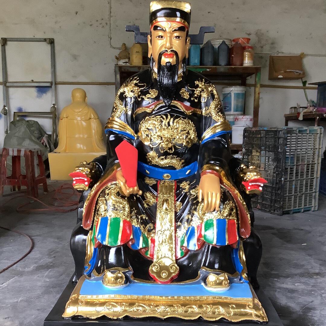 树脂佛包青天黑脸包公雕塑