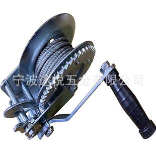 供应1600LBS钢丝绳绞车船用手动绞盘游艇拖车绞盘