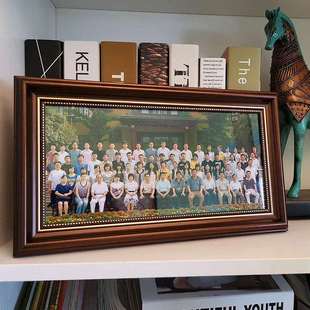 9V7T冲洗照片打印加定做成相框摆台挂墙毕业照集体合影大合照实