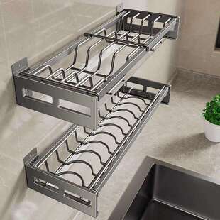 碗架沥水架厨房壁挂碗碟收纳架碗盘置物架子碗筷碟子盘子上墙台面