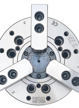 液压卡盘三爪中空6寸8寸10寸12寸液压站油缸车床高精中实油压夹头