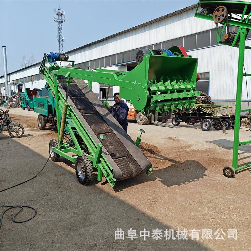 青贮饲料取料机养牛场自动高空取草机成堆草料滚刀式横移式挖草车