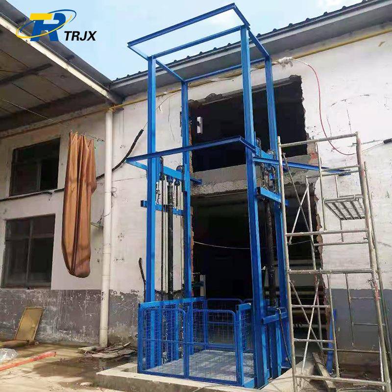 厂房车间工业货物提升机电动液压货梯升降机三层仓库导轨升降货梯