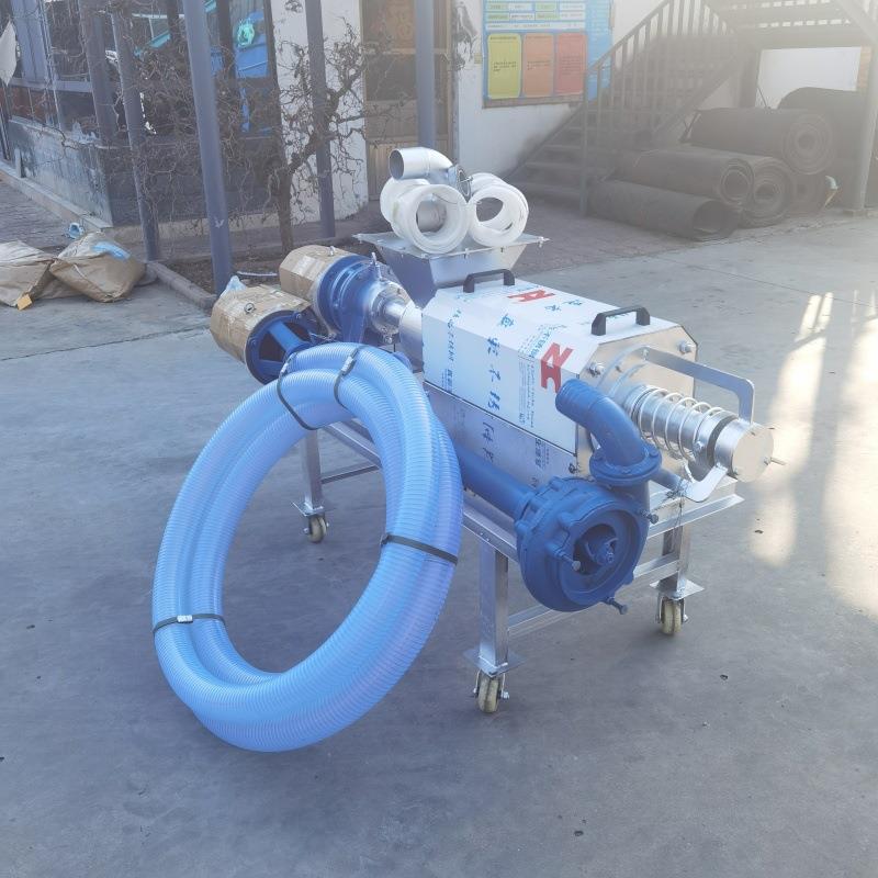 猪粪固液干湿分离机牛粪鸡粪不锈钢脱水机螺旋式斜筛粪便处理机器