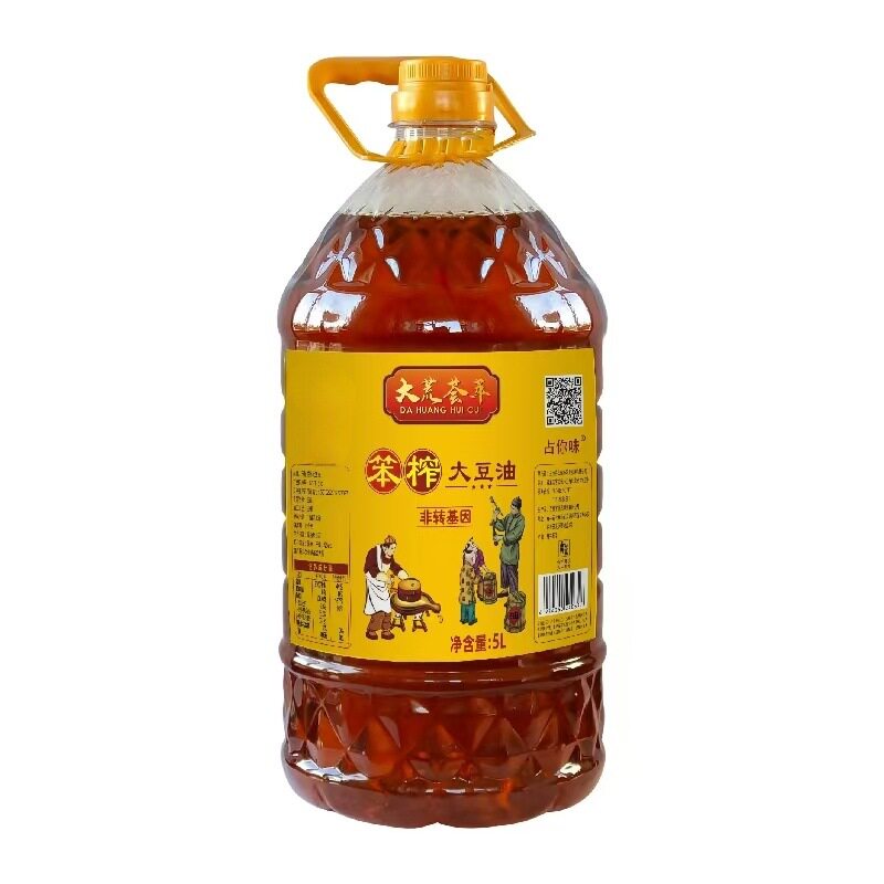 大荒荟萃东北笨榨大豆油5升桶装非转基因古发压榨大豆油正品包邮