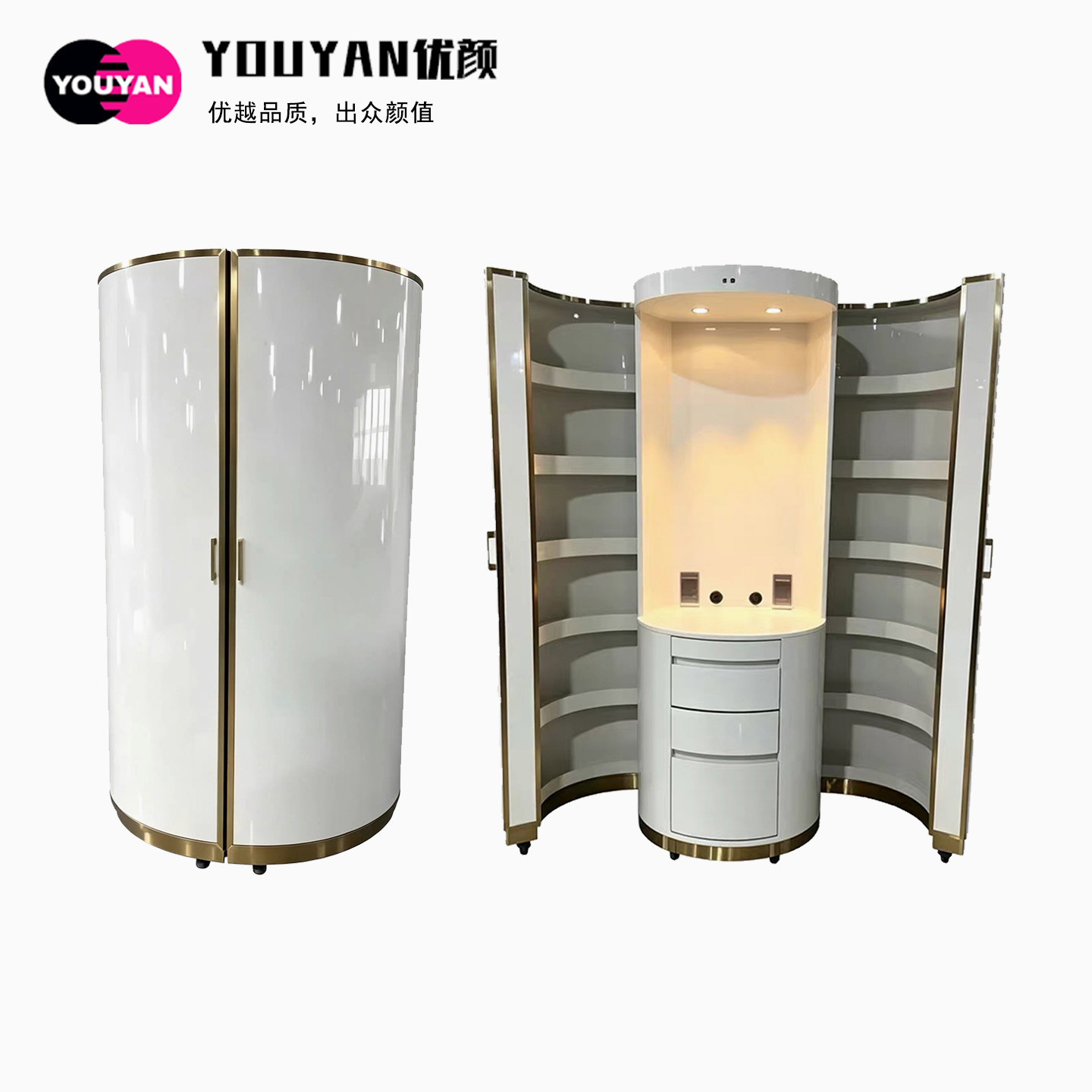 意式移动酒柜圆柱轻奢木质酒吧柜设计师款家用吧台柜创意感储物柜