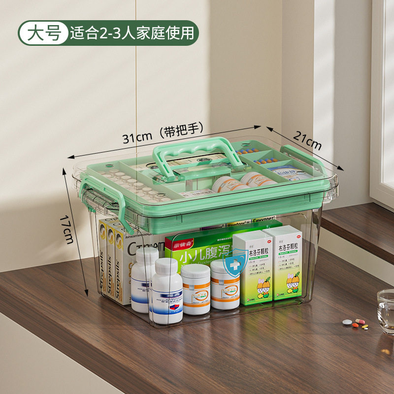 家用大容量手提药箱多层便携急救医药箱儿童药品收纳盒医疗小药箱
