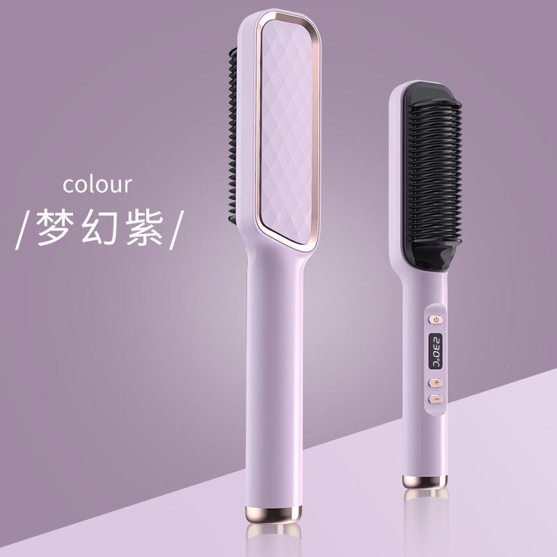 液晶直发梳两用直发夹负离子直发器二合一卷发直板夹环保夹板神器
