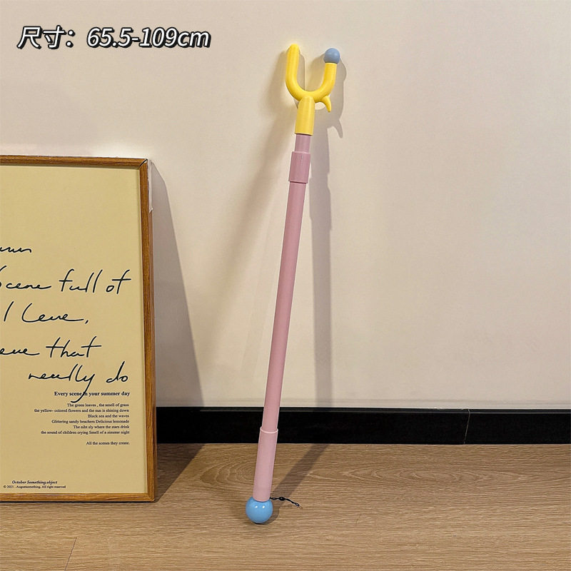 晾衣杆撑衣杆晾衣叉衣叉杆家用阳台学生宿舍可伸缩一整根悬挂式新