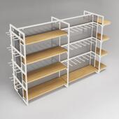 名创款 优品中岛柜饰品展示柜展示架钢木中岛便利店超市零食货架