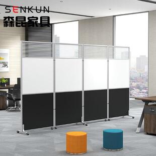 昆明办公室隔断移动屏风隔墙板可折叠挡板活动墙隔断遮挡隔板带轮