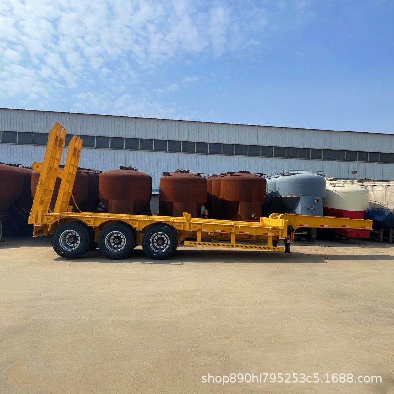 跨境低平板半挂车 液压爬梯低平板半挂车高低平板工程机械运输,农机/农具/农膜,农用运输车辆,淘宝优惠券,粉丝福利购,淘宝优惠卷