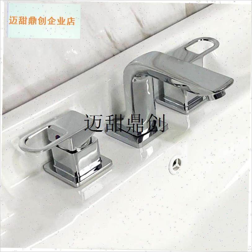 式浴室柜三孔水龙头四孔盆v龙头面盆洗漱台脸盆入墙式带开关配件,