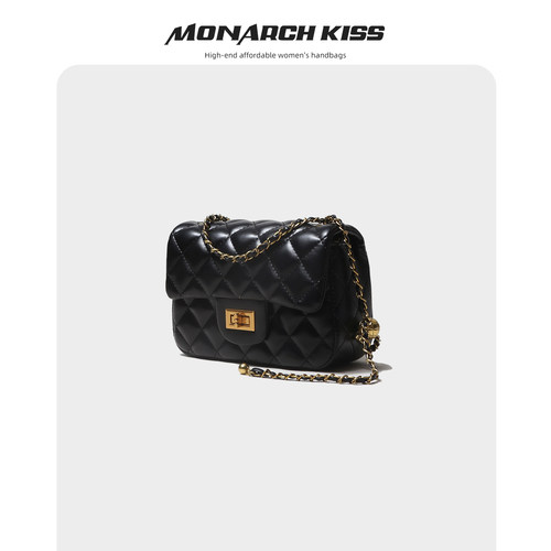 MonarchKiss正品菱格链条包女
