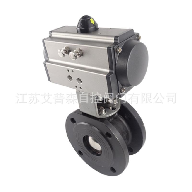 碳钢短款蒸汽阀门D671F-16CQ671F-16P气动调节意式对夹球阀