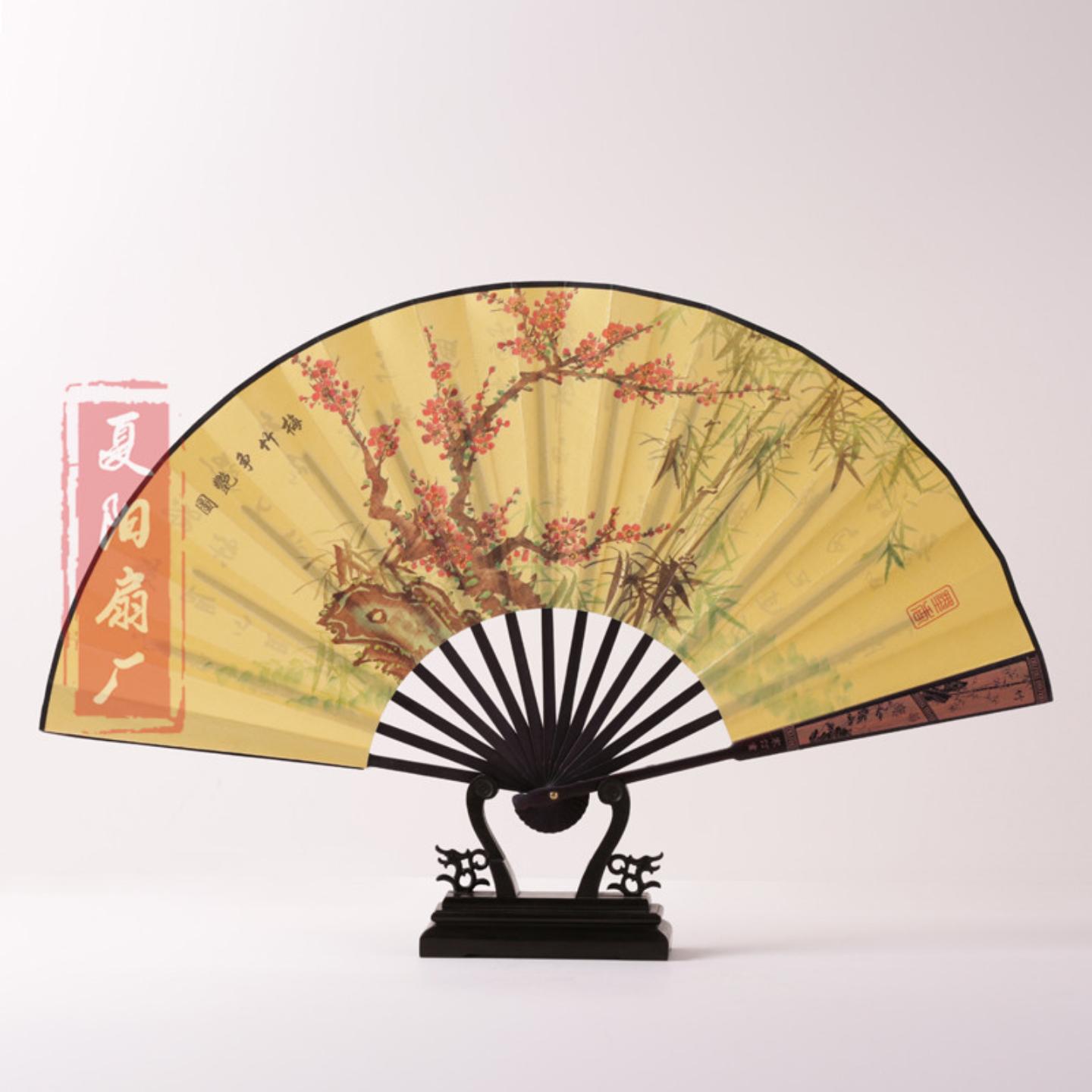 安吉制作绢扇.折叠扇礼品扇竹扇