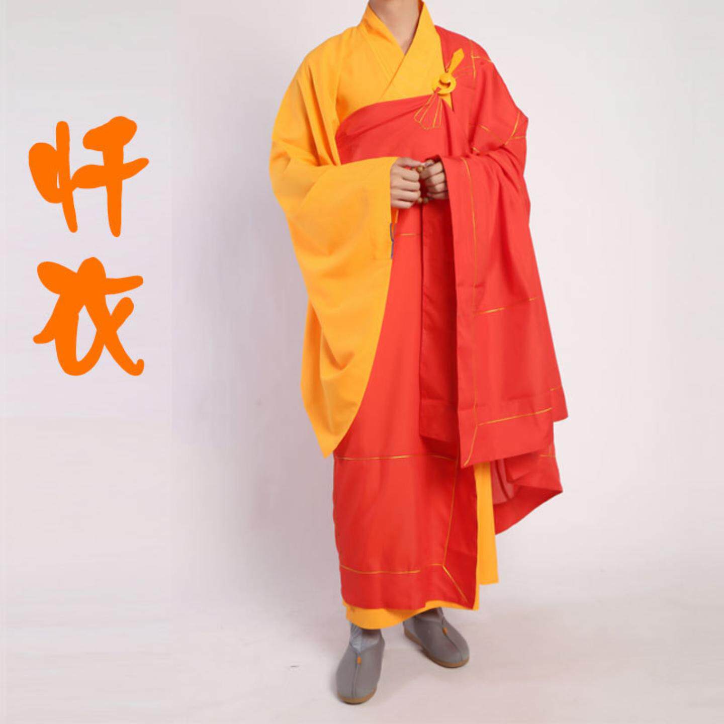 袈裟僧衣金边法衣七忏衣红色和尚