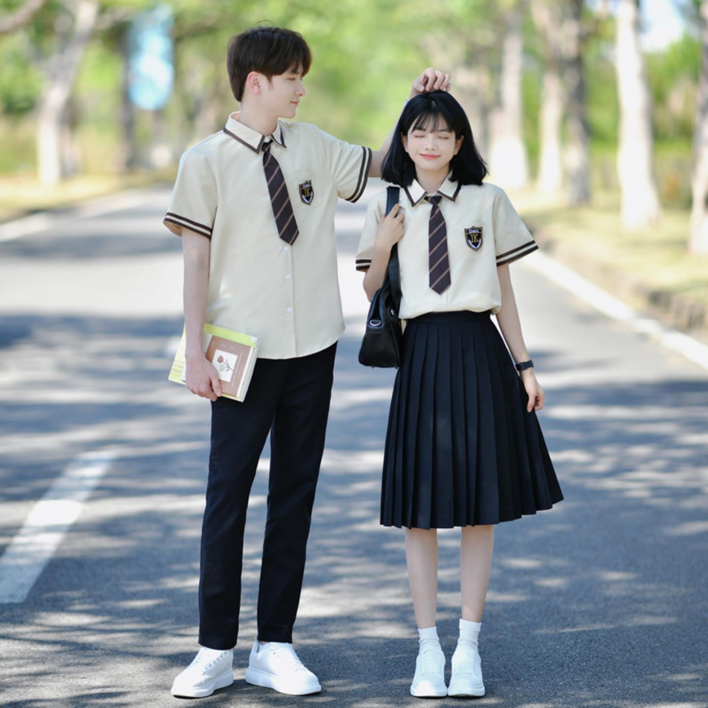 英伦风jk学生合唱班服套装