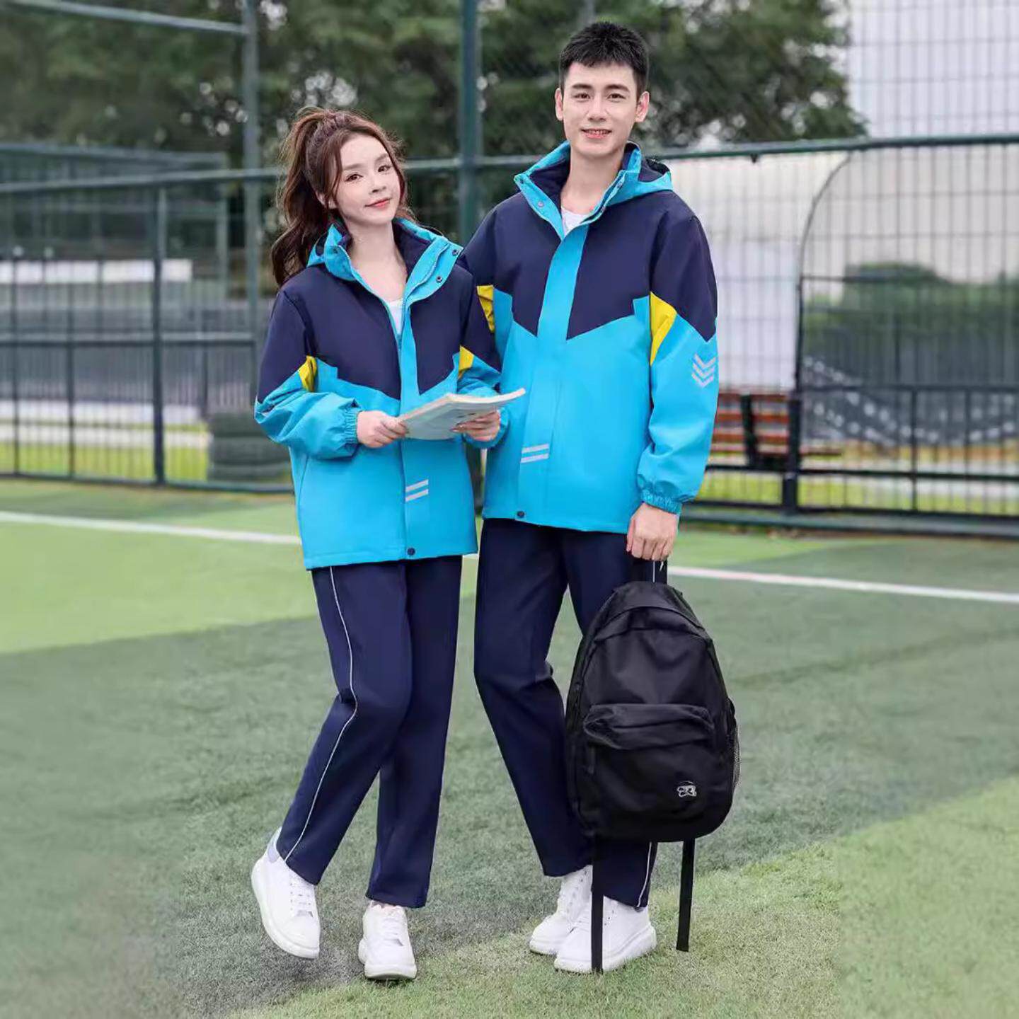 学生冬季冲锋衣校服套装