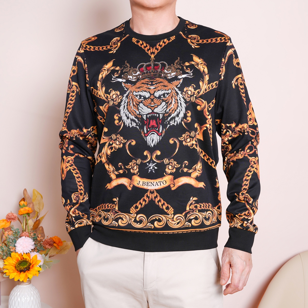 专柜正品男士圆领2025秋冬