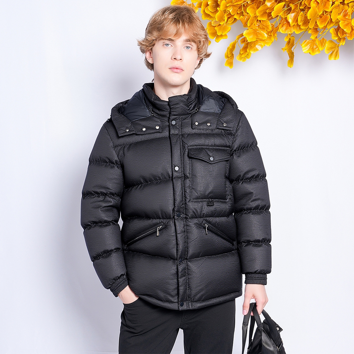 宾度男士秋冬羽绒服短款保暖