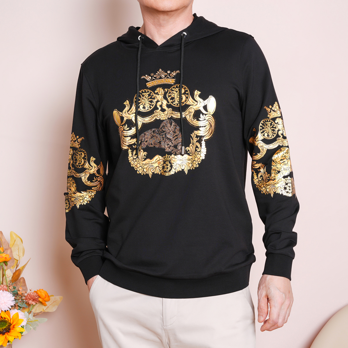 J.BENATERO宾度印花套头卫衣